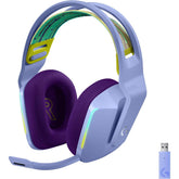 Logitech G733 Lightspeed Wireless Headset W/ Suspension Headband Lightsync Rgb & Blue Voice Mic Technology , Lilac - CompuMe