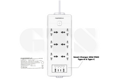 LINKCOMN Power Strip with 2X Type-C PD and 2X Type-A PS604 3m EU