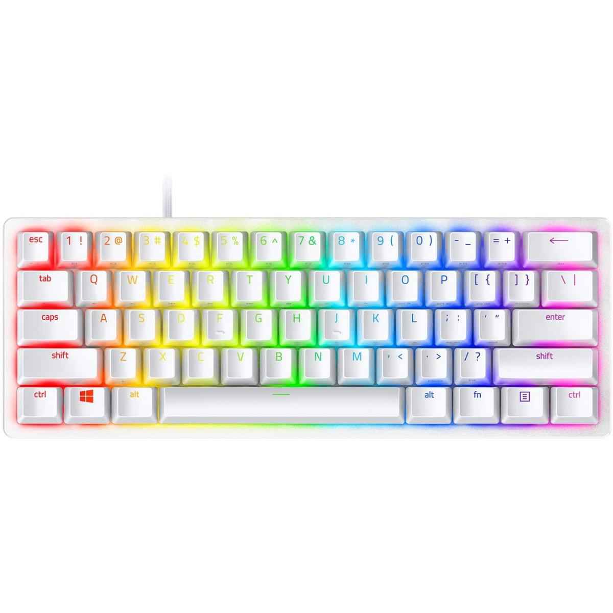 Razer Huntsman Mini 60% Clicky Optical Mechanical Switches Doubleshot Pbt Keycaps Detachable Usb C Cable (red Switch) Mercury