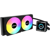 Raidmax Lm240 Argb Lcd Aio Water Cooling System 240mm Argb 2.73" Ips Animation Lcd Display Compatible With Intel & Amd Cpu Socket . Black - CompuMe
