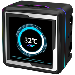 Raidmax LM360 ARGB LCD AIO Water Cooling System 360mm ARGB 2.73" IPS Animation LCD Display Compatible with Intel & AMD CPU Socket . Black