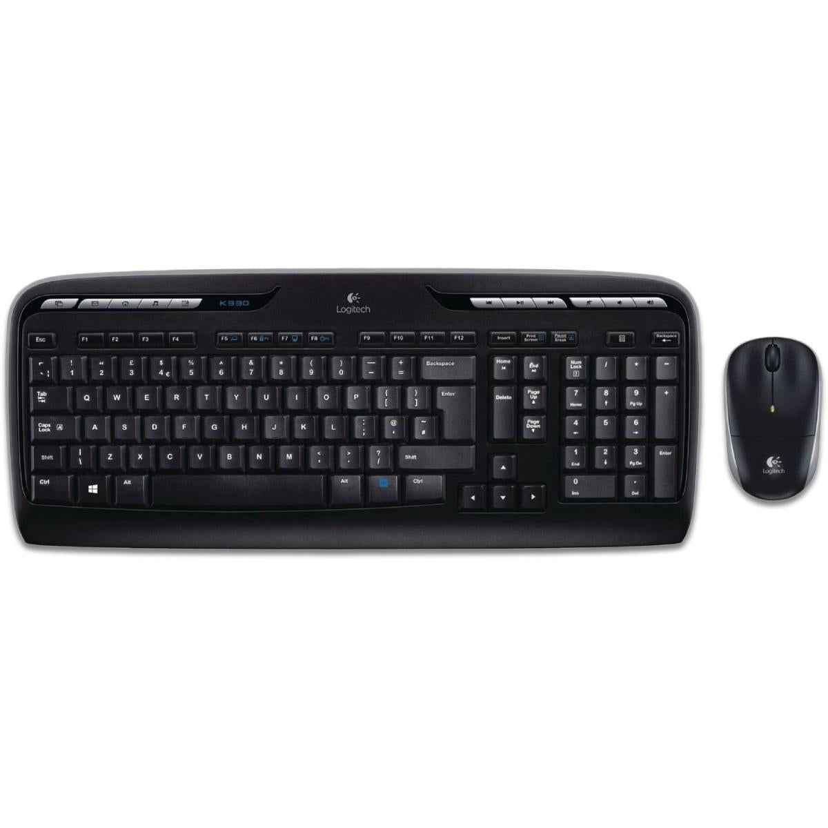 Logitech MK540 Advanced Wireless Keyboard & Mouse Combo 2in1 (2.4GHz), Sleek & Comfortable Spill-Resistant Design, Full-Size Keyboard w/ Programmable Keys & Palm Rest, Optical Mouse - PC/Laptop (عربي) | Logitech MK540 Advanced Wireless Keyboa