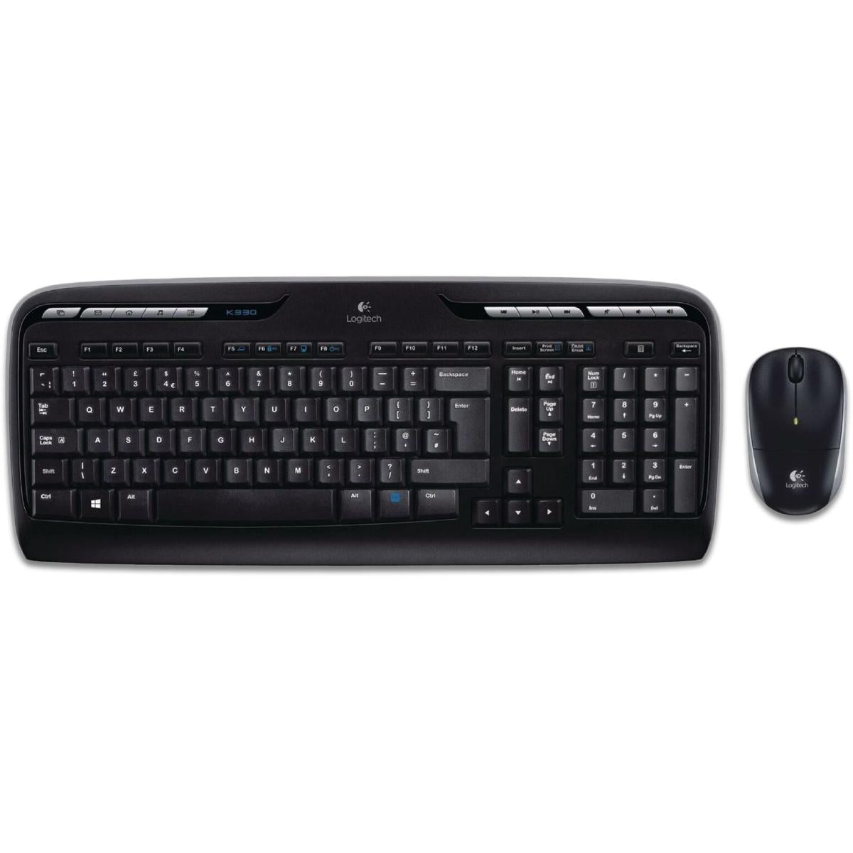 Logitech MK540 Advanced Wireless Keyboard & Mouse Combo 2in1 (2.4GHz), Sleek & Comfortable Spill-Resistant Design, Full-Size Keyboard w/ Programmable Keys & Palm Rest, Optical Mouse - PC/Laptop (عربي) | Logitech MK540 Advanced Wireless Keyboa Logitech MK540 Advanced Wireless Keyboard & Mouse Combo 2in1 (2.4GHz), Sleek & Comfortable Spill-Resistant Design, Full-Size Keyboard w/ Programmable Keys & Palm Rest, Optical Mouse - PC/Laptop (عربي) | Logitech MK540 Advanced Wireless Keyboa