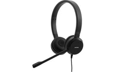 Lenovo Pro Wired Stereo Voip Headset Powered By Jabra Noise Cancelling Microsoft Teams And Skype For Business W/ Call Controller & Usb A Or 3.5 Mm Conneion , Black