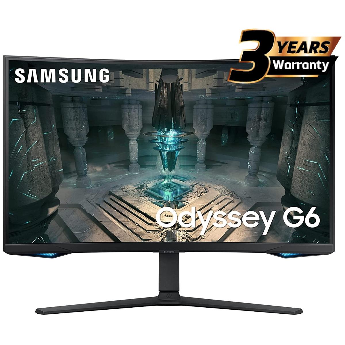 Samsung Odyssey G6 (BG650) Smart Tizen 32" Curved Monitor VA 2K (2560 x 1440) 240Hz 1ms(GTG), HDR600, 95% DCI Coverage, 10Bit, HDMI 2.1, FreeSync w/ Speakers & Ergonomic Stand | LS32BG650EMXUE | - CompuMe Samsung Odyssey G6 (BG650) Smart Tizen 32" Curved Monitor VA 2K (2560 x 1440) 240Hz 1ms(GTG), HDR600, 95% DCI Coverage, 10Bit, HDMI 2.1, FreeSync w/ Speakers & Ergonomic Stand | LS32BG650EMXUE | - CompuMe