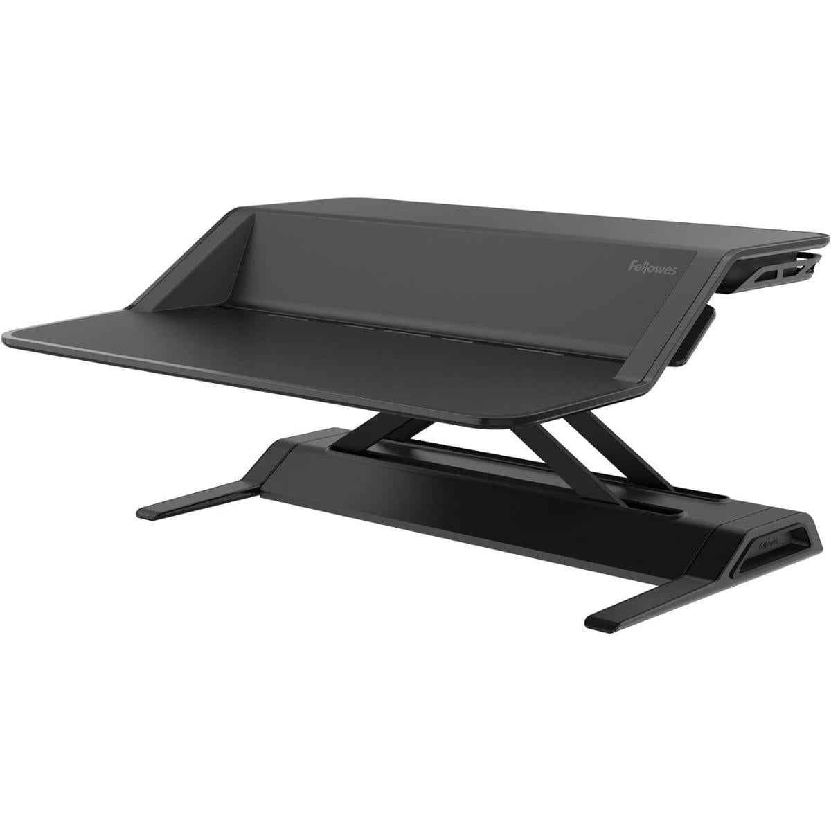 Fellowes Lotus Sit Stand Workstation Desk Adjustable Pre Assembled Black