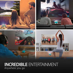 ViewSonic M1 Mini Plus Smart Wi-Fi Ultra-Portable Projeor w/ Bluetooth, JBL Speaker HDMI & USB Type C Built-in Battery