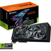 GIGABYTE AORUS GeForce RTX 5080 MASTER Graphics Card, 16GB GDDR7 256-Bit Memory, 2805 MHz Core Clock, 30 Gbps Memory Speed, PCI-Express 5.0
