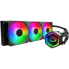 Cooler Master 360 Core II Liquid CPU AIO Cooler – 360mm Radiator, 3X ARGB PWM Fans, Infinity Mirror Dual-Chamber Pump, Quiet Cooling & Easy Installation, AMD AM5/AM4 & Intel LGA 1851/1700, Black