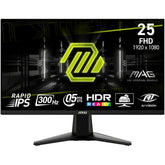 MSI MAG 255XF 25" Rapid IPS Full HD 300Hz 0.5ms HDR Ready AI Vision AMD FreeSync™ Premium w/ 2x HDMI & DisplayPort Interface - Black