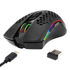 REDRAGON STORM PRO M808 RGB Wireless Gaming Mouse - BLACK