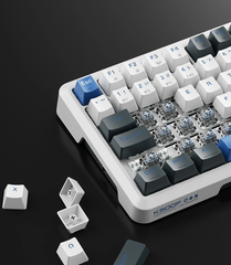Machenike K500F-B81W Tri-mode GR Silver Switch RGB Navy