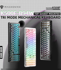 Machenike K500F-B94W Pro Tri Mode RGB GR Silver Switch Cyan