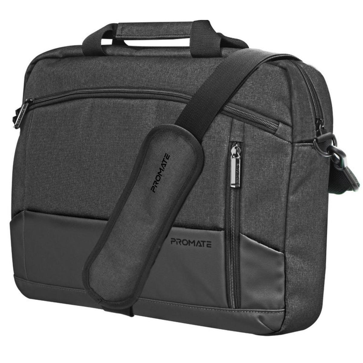 Promate Satchel Mb 15.6" Ergonomic Lightweight Messenger Bag W/ Large Compartments Front Pocket Secure Zippers & Water Resistance - CompuMe