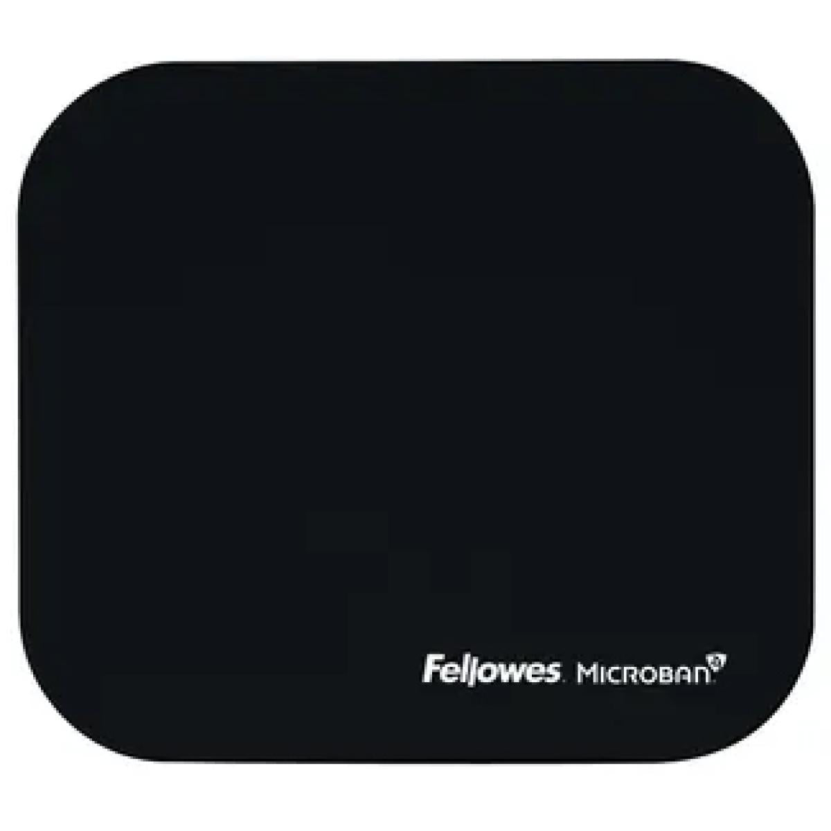 Fellowes Microban Mouse Mat In Black With Antibaerial Proteion Layer Black - CompuMe