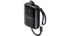 HAVIT PB5215 10,000mAh Power Bank – Built-in Type-C & Lightning Cables | LED Indicator