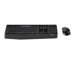 Logitech MK345 Wireless Combo Full-Sized Keyboard with Palm Rest and Comfortable Right-Handed Mouse - Black