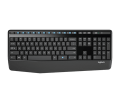 Logitech MK345 Wireless Combo Full-Sized Keyboard with Palm Rest and Comfortable Right-Handed Mouse - Black
