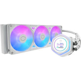 Cooler Master MasterLiquid ATMOS II 360 LCD (White) ARGB High- Preformance AIO CPU Liquid Cooler, 2.1 LCD 60Hz, Ultra-low Profile Dual Chamber Pump Design, Pre-installed 3x Sickleflow Edge Argb Fan