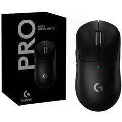 Logitech G PRO X SUPERLIGHT 2 (Black) Wireless Lightspeed Gaming Mouse, Lightweight 60g, 8K Polling, LIGHTFORCE Hybrid Switches, 44K DPI HERO 2 Sensor, 888 IPS, 5 Programmable Buttons, Up To 95 Hours Battery, For PC & Mac | G PRO X SUPERLIGHT 2 Black
