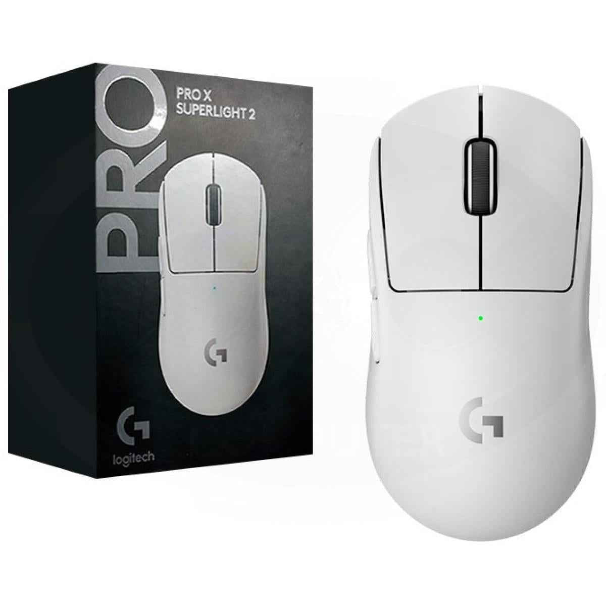 Logitech G PRO X SUPERLIGHT 2 (White) LIGHTSPEED Wireless Gaming Mouse, Lightweight 60g, 8K Polling, LIGHTFORCE Hybrid Switches, 44K DPI HERO 2 Sensor, 888 IPS, 5 Programmable Buttons, Up To 95 Hours Battery, For PC & Mac | G PRO X SUPERLIGHT 2 White