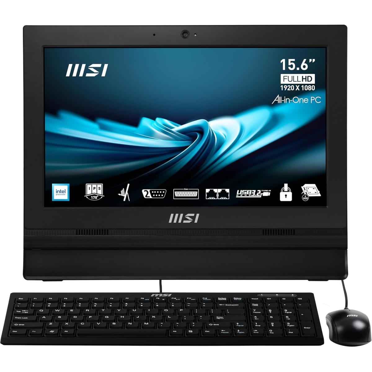 Msi Pro Ap162t (2024) New 12gen Intel Celeron N100 4 Cores W/ 15.6" Ips Full Hd Anti Glare Touch Display Black
