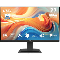 MSI PRO MP273 E14A 27" IPS Full HD 144Hz 1ms Less Blue Light PRO VESA Mountable Built-in Speakers Tilt-Adjustable HDMI & DP - Black