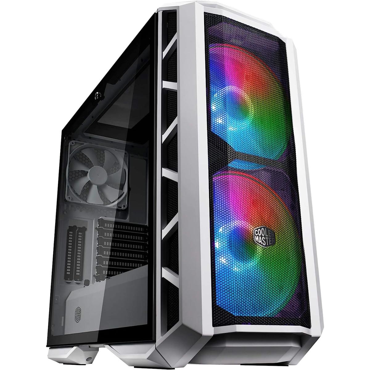 Cooler Master Mastercase H500p Mesh & Tempered Glass Side Panel Argb Airflow White - CompuMe