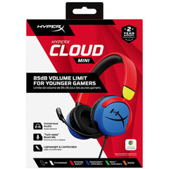 Hyperx Cloud Mini Kids Wired Lightweight Volume Level Below 85db Flip To Mute Mic Rotating Earcups For Pc, Chromebook, Nintendo , Ps, Xbox , Phones, Laptops, Tablets (multi Color) - CompuMe