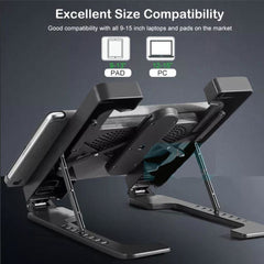 Multi Position Foldable Bracket Laptop Cooler Tablet Stand H688ذ