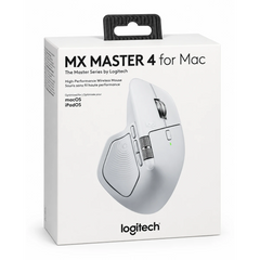 Logitech MX Master 4 For Mac , Ergonomic Wireless Mouse with Advanced Performance Haptic Feedback, Ultra-Fast Scrolling, USB-C Charging, Bluetooth, Windows, MacOS - Pale Grey