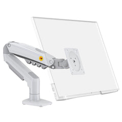 North Bayou (NB F80) Ergonomic Desk Mount Single Monitor Arm, Up To 17-30" Size & 2-9kg Weight, Vesa 75mm x 75 mm To 100mm x 100mm Mounting Hole - White | F80 White | - CompuMe