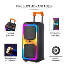 Ndr-1097 High Quality Professional Sound Eq Party Portable Wireless Trolley