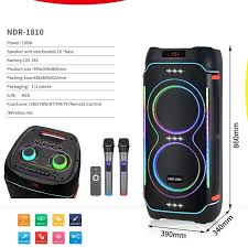 Ndr-822 Outdoor Portable Double 8 Inches Wireless Party Box Bluetooth Large