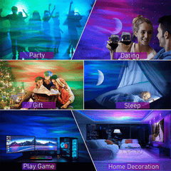 Gameak Collection Northern Lights Aurora Projector Galaxy Star Bluetooth Speaker