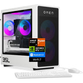 HP OMEN 35L GT16-0344 AI Gaming Desktop PC AMD Ryzen 7 8700F 8-Cores w/ Nvidia RTX 5060 TI 16GB DDR7 & Windows 11 Home - White