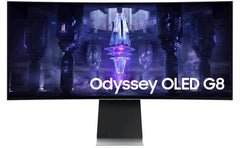Samsung Odyssey G8 34" Oled 3k Curved 175hz 0.1ms Hdr10 Smart Gaming Monitor W/ Speakers & Usb C