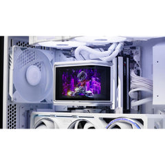 ASUS ROG Ryuo IV SLC 360 ARGB 6.67" AMOLED 3D Curved Panoramic Display, Ultra Performance All-In-One 360mm Liquid CPU Cooler, Sliding LCD Panel w/ Pre-Installed 3x ROG RYUO IV MF-12C ARGB Fan - White Edition | ROG Ryuo IV SLC 360 ARGB - White Edition