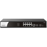 Draytek Vigorswitch P2100 8 Port Gigabit Poe Layer 2+ Managed Switch | 2 Sfp Uplink Ports | Rack Mountable | Business Class
