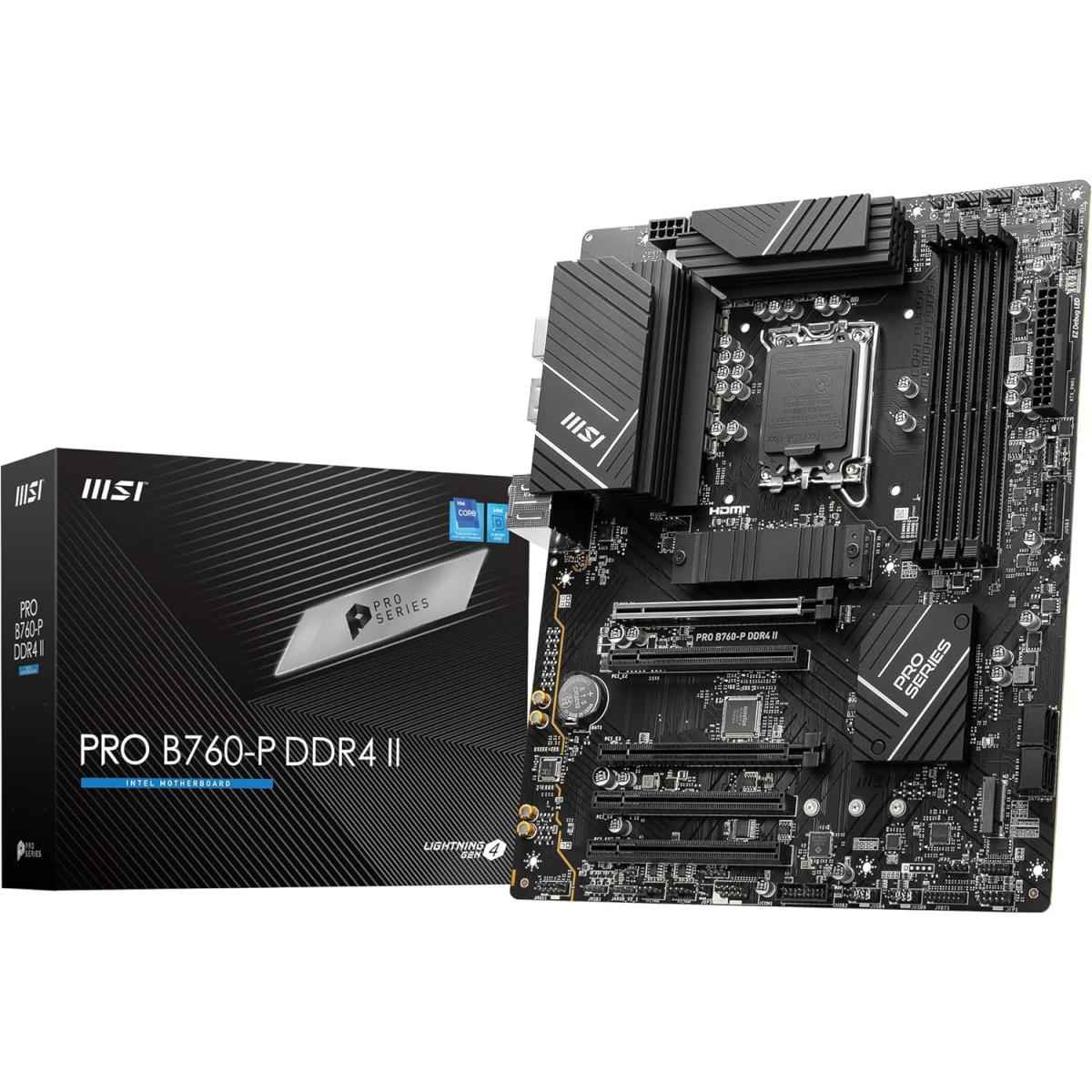 Msi Pro B760 P Ii Ddr4 Intel 13th Gen Motherboard Pcie 4.0 Ddr4 2xm.2 Pcie 4.0 Mainboard