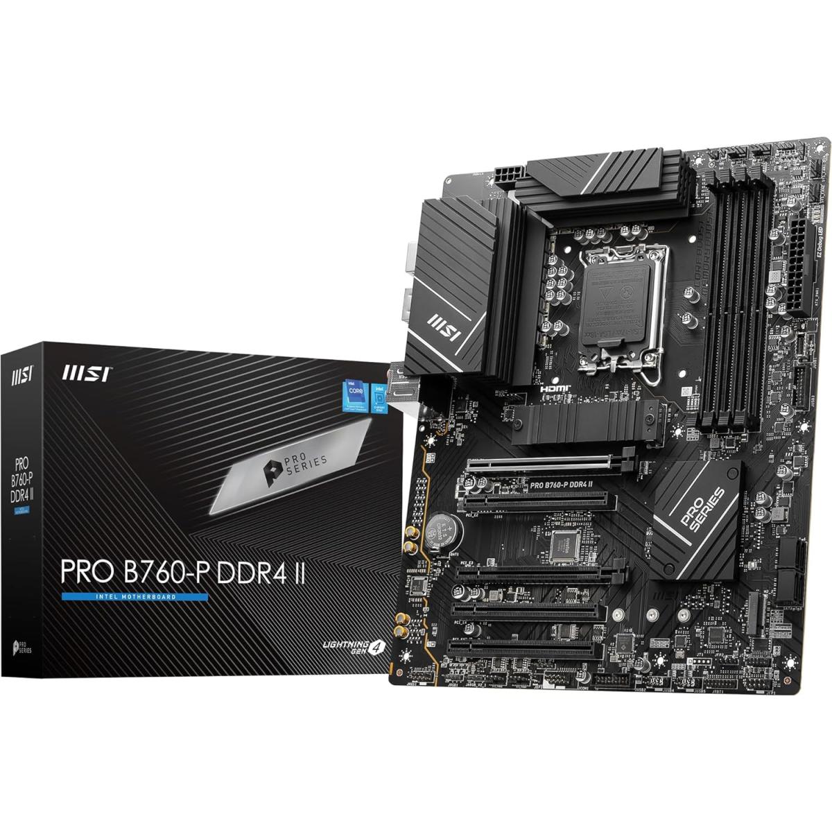 Msi Pro B760 P Ii Ddr4 Intel 13th Gen Motherboard Pcie 4.0 Ddr4 2xm.2 Pcie 4.0 Mainboard Msi Pro B760 P Ii Ddr4 Intel 13th Gen Motherboard Pcie 4.0 Ddr4 2xm.2 Pcie 4.0 Mainboard
