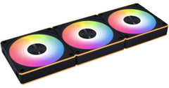 Lian Li UNI Fan CL Wireless 120 - Triple Pack, Wireless Signal RGB & PC Case Fans Control - Dual Light Zones -Black, Reverse Blade (G99.12RCL1W3B.00)