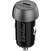 Promate Powerdrive Pd20 Super Fast Usb C Car Charger Adapter 20w Usb C Power Delivery Black