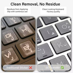 PLASTIC WHITE ARABIC 3D LETTERS KEYBOARD STICKERS CLEAN FACTORY-LOOK