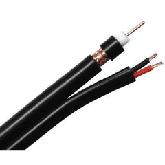 Coaxial RG58 Cable Black 50m with Power Cable