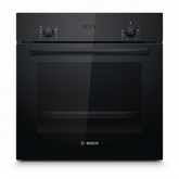 Bosch Built in Oven, 60*60Cm, Series 2, Full Safety, 66Lit, Red LED Display, Black - HBF512BB1T