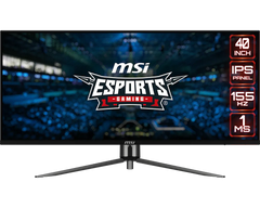 MSI MAG 401QR 2K UltraWide Gaming Monitor, 40" Flat IPS, UWQHD (3440x1440), 155Hz/1ms (MPRT), AMD FreeSync Premium, VESA DisplayHDR 400, KVM, and USB-C 65W PD