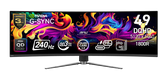 MSI MPG 491CQPX QD-OLED 49" Curved Ultrawide , 5K DQHD 5120×1440, 240Hz, 0.03ms Response, HDR True Black 400 Gaming Monitor