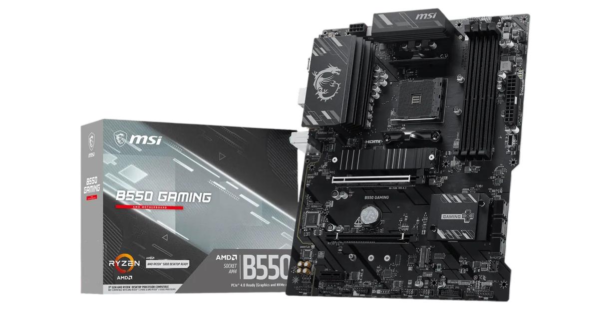 MSI PRO B550 GAMING, AMD RYZEN 5000 & 3000 Series AM4/DDR4/PCIe 4.0/2x M.2 - ATX MotherBoard