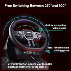 Pxn-v9 Gen2 Steering Wheel Gaming, Steering Wheel Xbox Pc, 270/900° Car